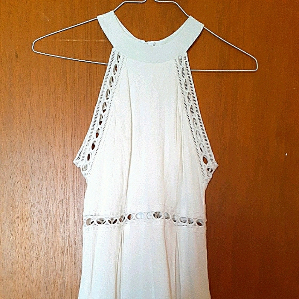 Charlotte Russe Halter Neck White Romper